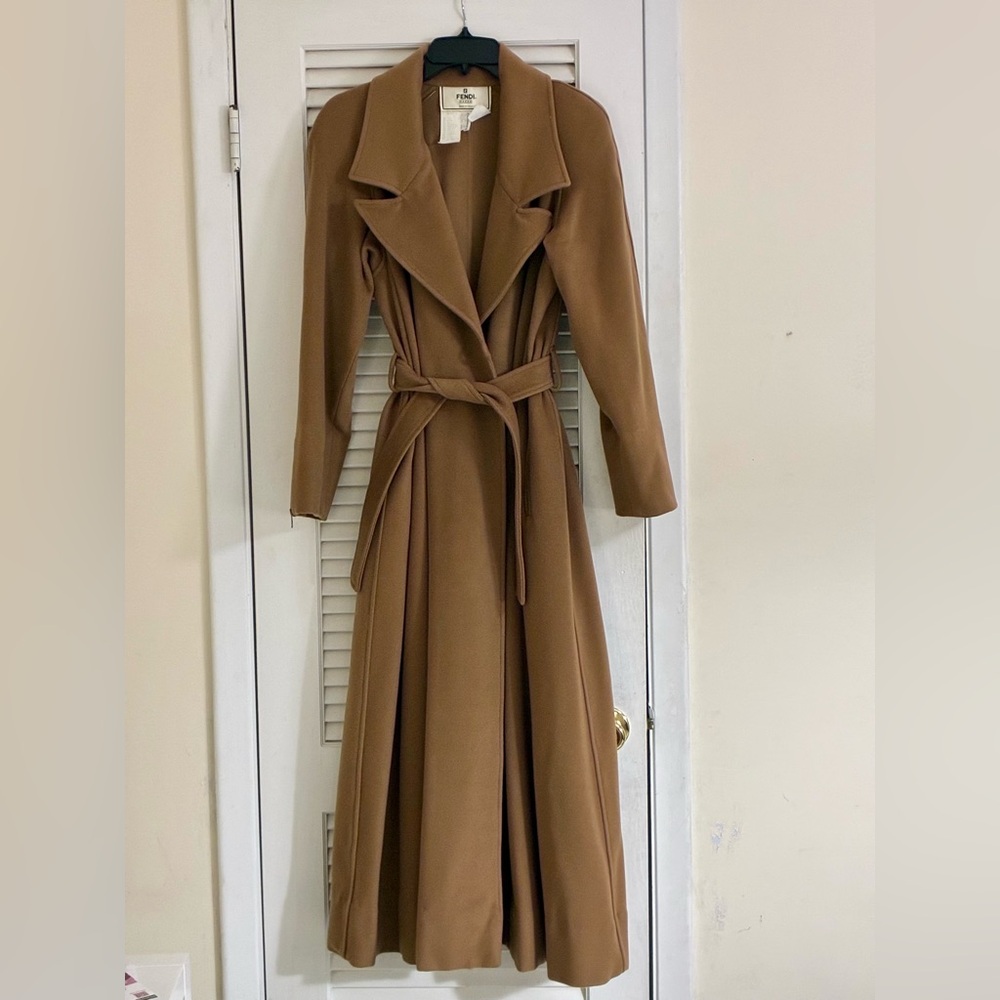 Authentic Fendi Pea Coat Dress (Light Brown)